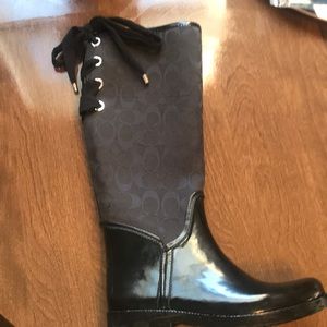 Coach signature rain boots